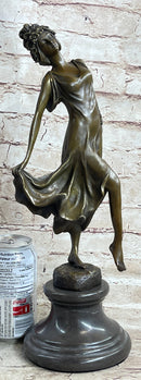 Milo Gypsy Dancer Bronze Sculpture Art Deco Nouveau Lost Wax
