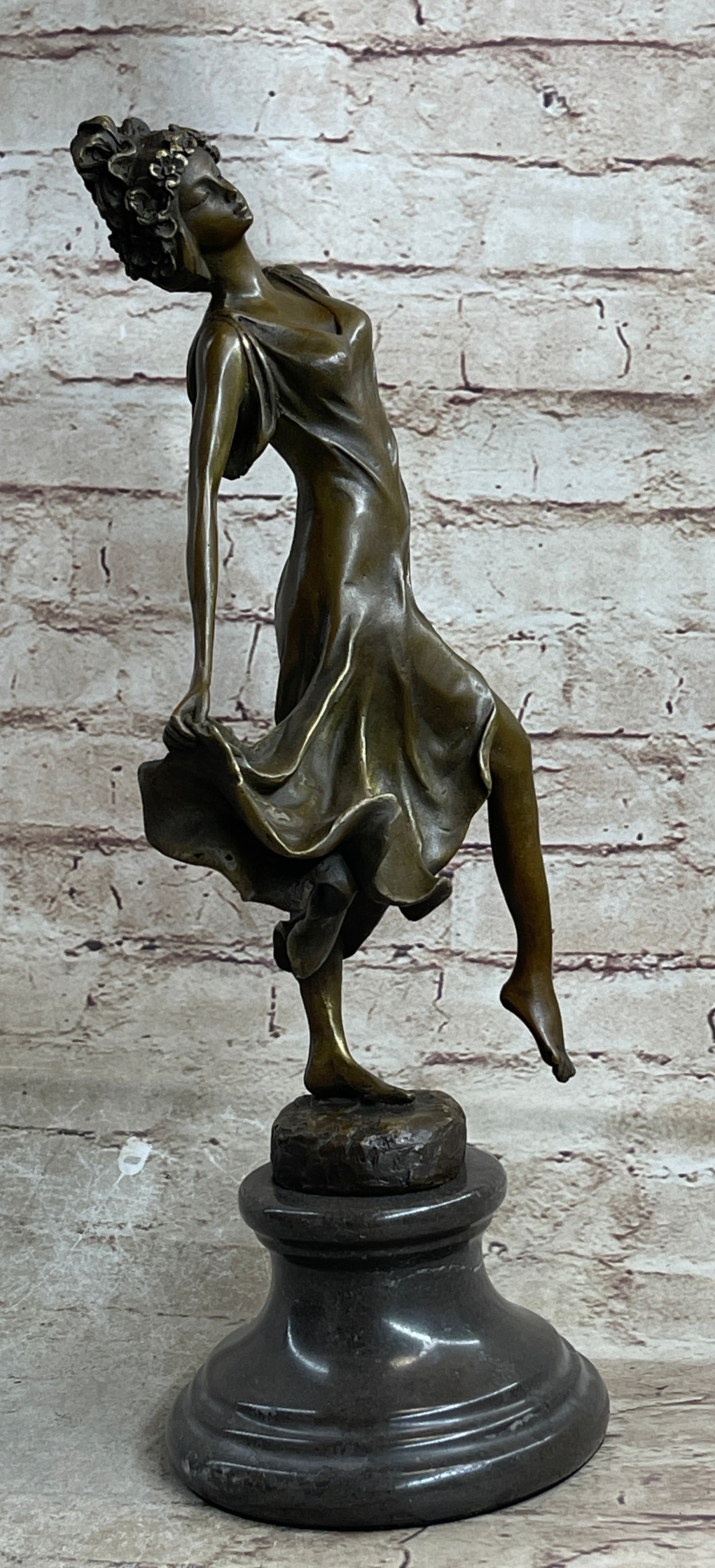 Milo Gypsy Dancer Bronze Sculpture Art Deco Nouveau Lost Wax