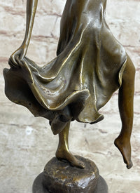 Milo Gypsy Dancer Bronze Sculpture Art Deco Nouveau Lost Wax