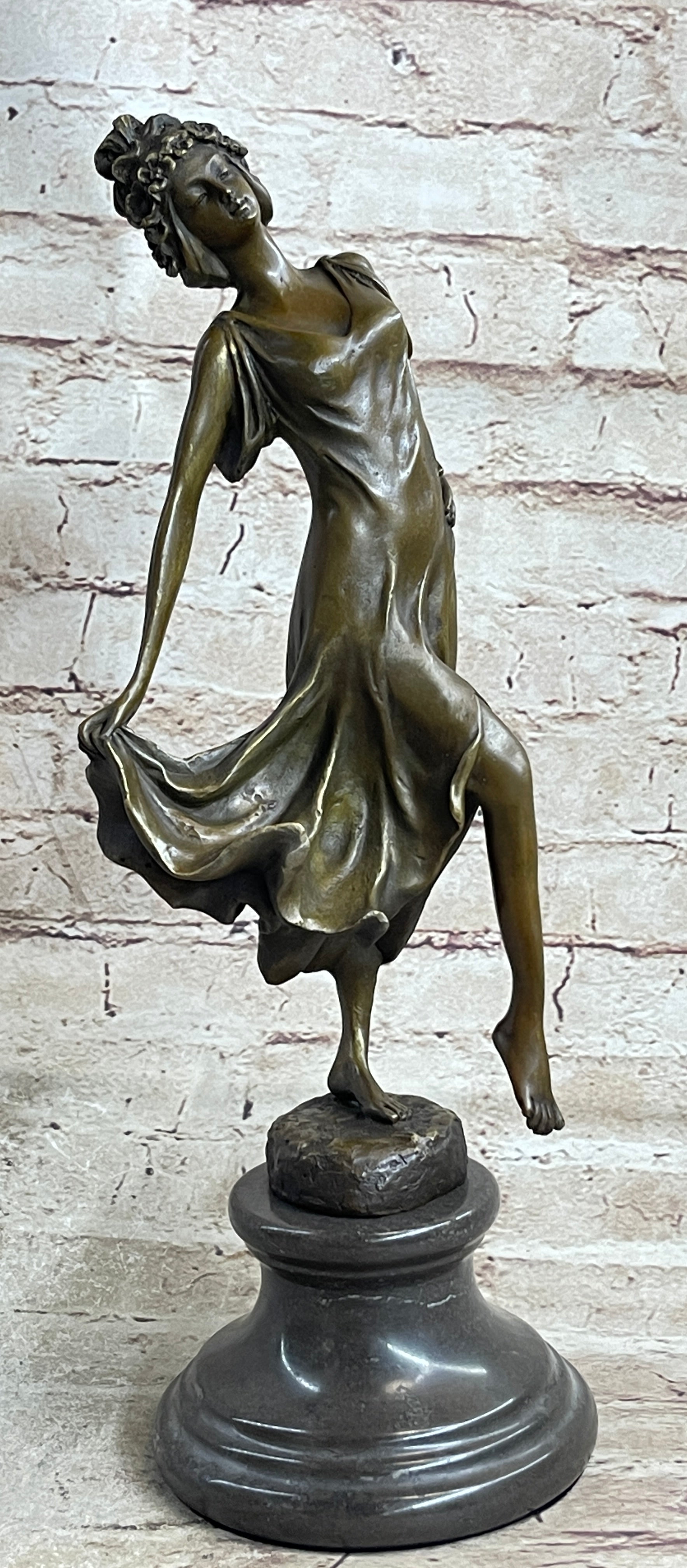 Milo Gypsy Dancer Bronze Sculpture Art Deco Nouveau Lost Wax