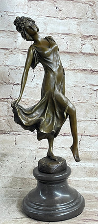 Milo Gypsy Dancer Bronze Sculpture Art Deco Nouveau Lost Wax