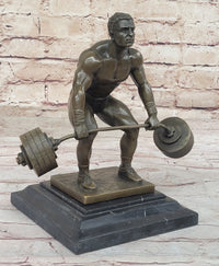 Deadlift Powerlifter Bodybuilder Bronze Trophy 8.5" x 11"