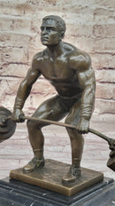 Deadlift Powerlifter Bodybuilder Bronze Trophy 8.5" x 11"