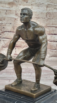 Deadlift Powerlifter Bodybuilder Bronze Trophy 8.5" x 11"