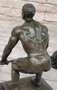 Deadlift Powerlifter Bodybuilder Bronze Trophy 8.5" x 11"