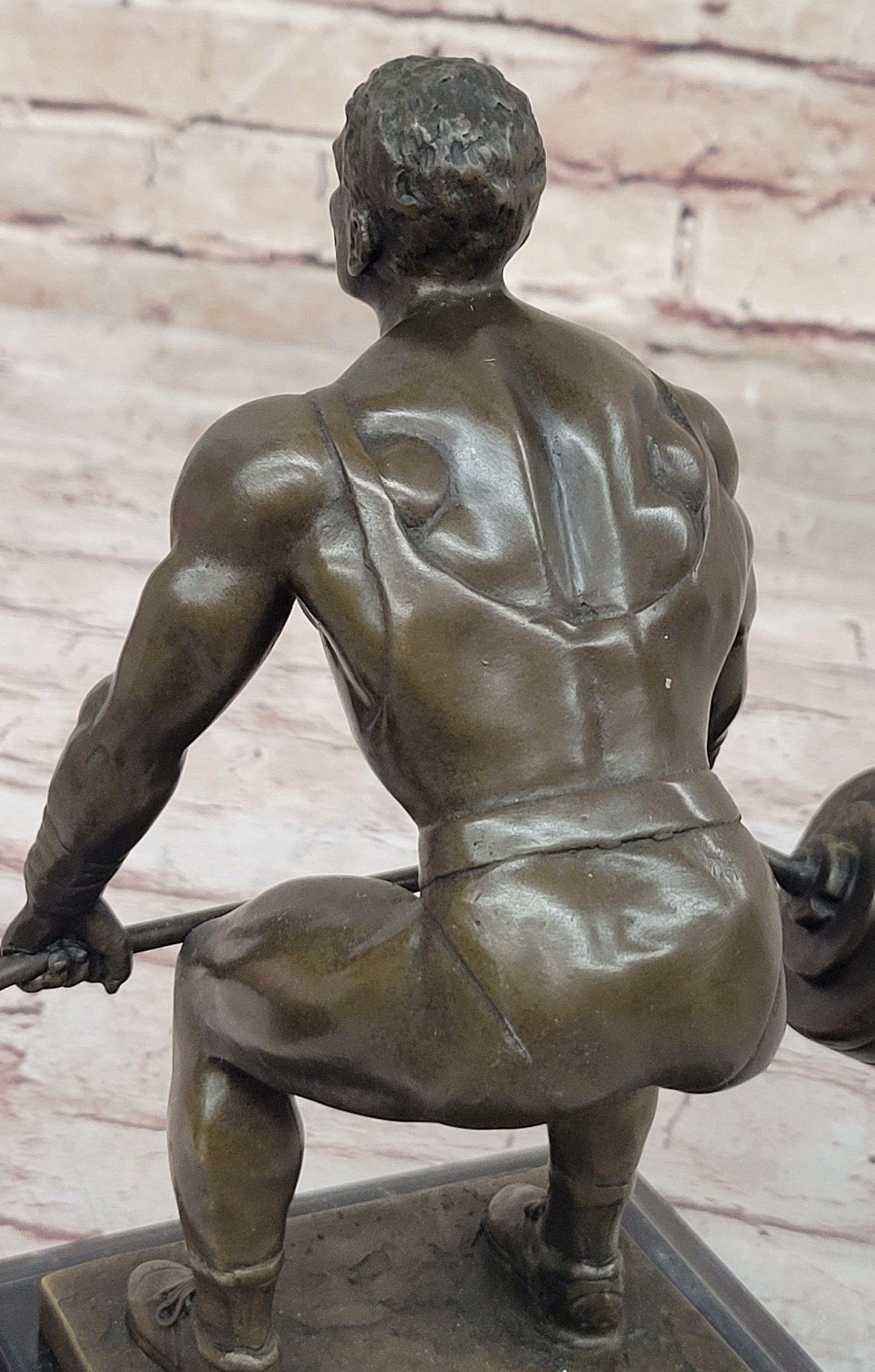 Deadlift Powerlifter Bodybuilder Bronze Trophy 8.5" x 11"