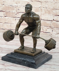 Deadlift Powerlifter Bodybuilder Bronze Trophy 8.5" x 11"