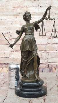 Lady Justice Bronze – Symbol of Law and Fairness on Marble Base
