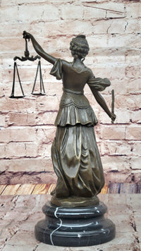 Lady Justice Bronze – Symbol of Law and Fairness on Marble Base