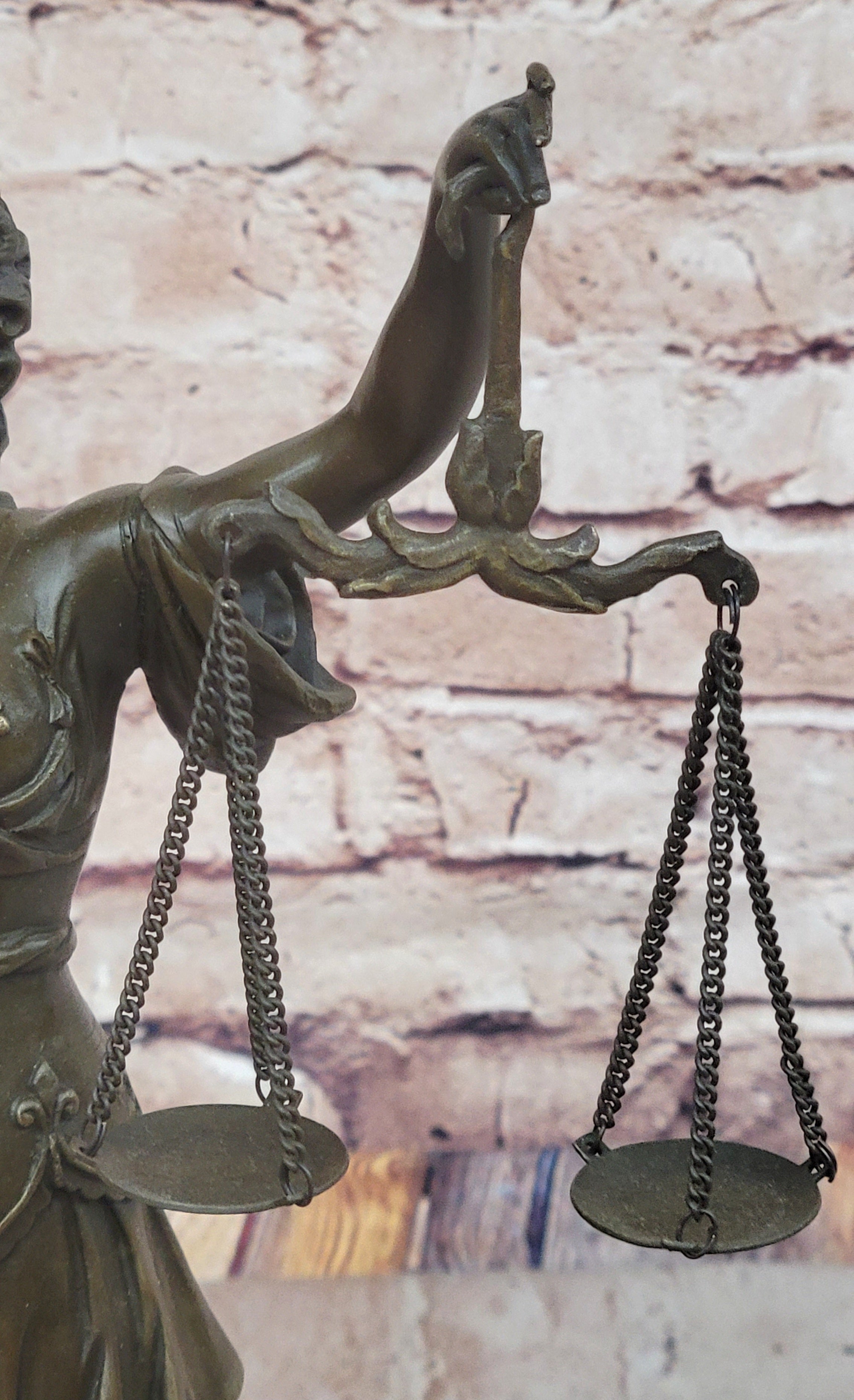 Lady Justice Bronze – Symbol of Law and Fairness on Marble Base