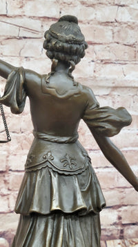 Lady Justice Bronze – Symbol of Law and Fairness on Marble Base