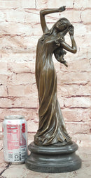 Signed Original Cesaro Mother Nature Genuine Bronze Sculpture Hot Cast