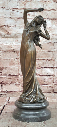 Signed Original Cesaro Mother Nature Genuine Bronze Sculpture Hot Cast