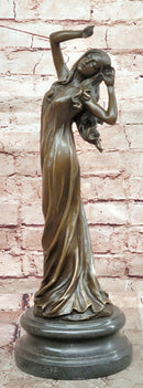 Signed Original Cesaro Mother Nature Genuine Bronze Sculpture Hot Cast