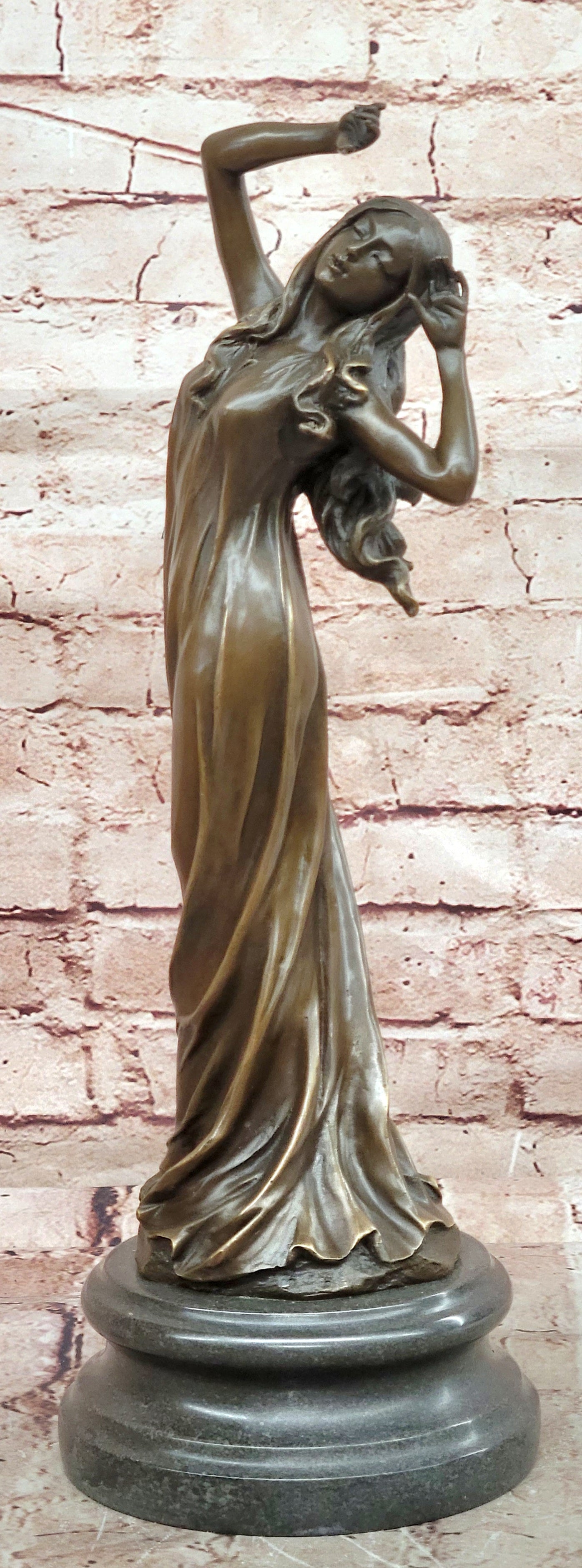 Signed Original Cesaro Mother Nature Genuine Bronze Sculpture Hot Cast