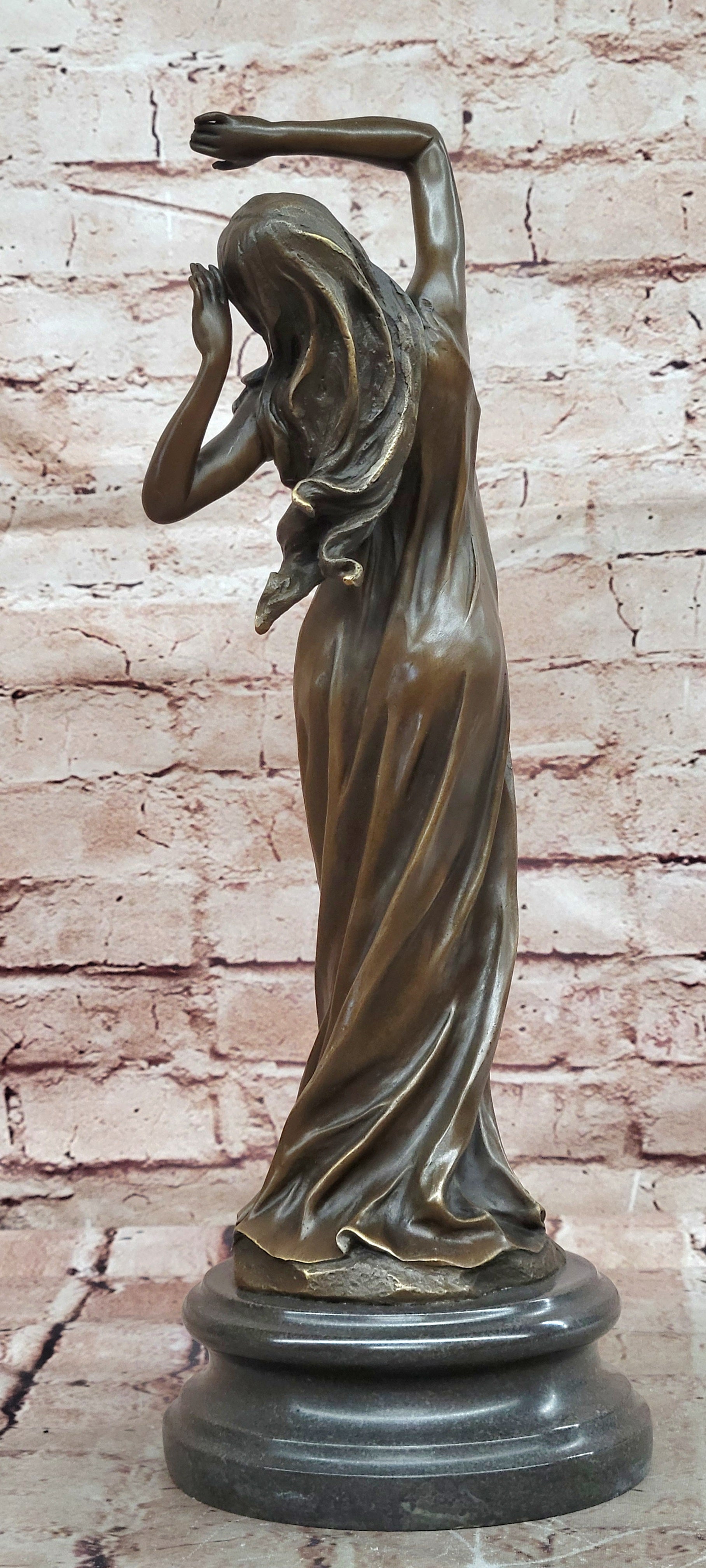 Signed Original Cesaro Mother Nature Genuine Bronze Sculpture Hot Cast