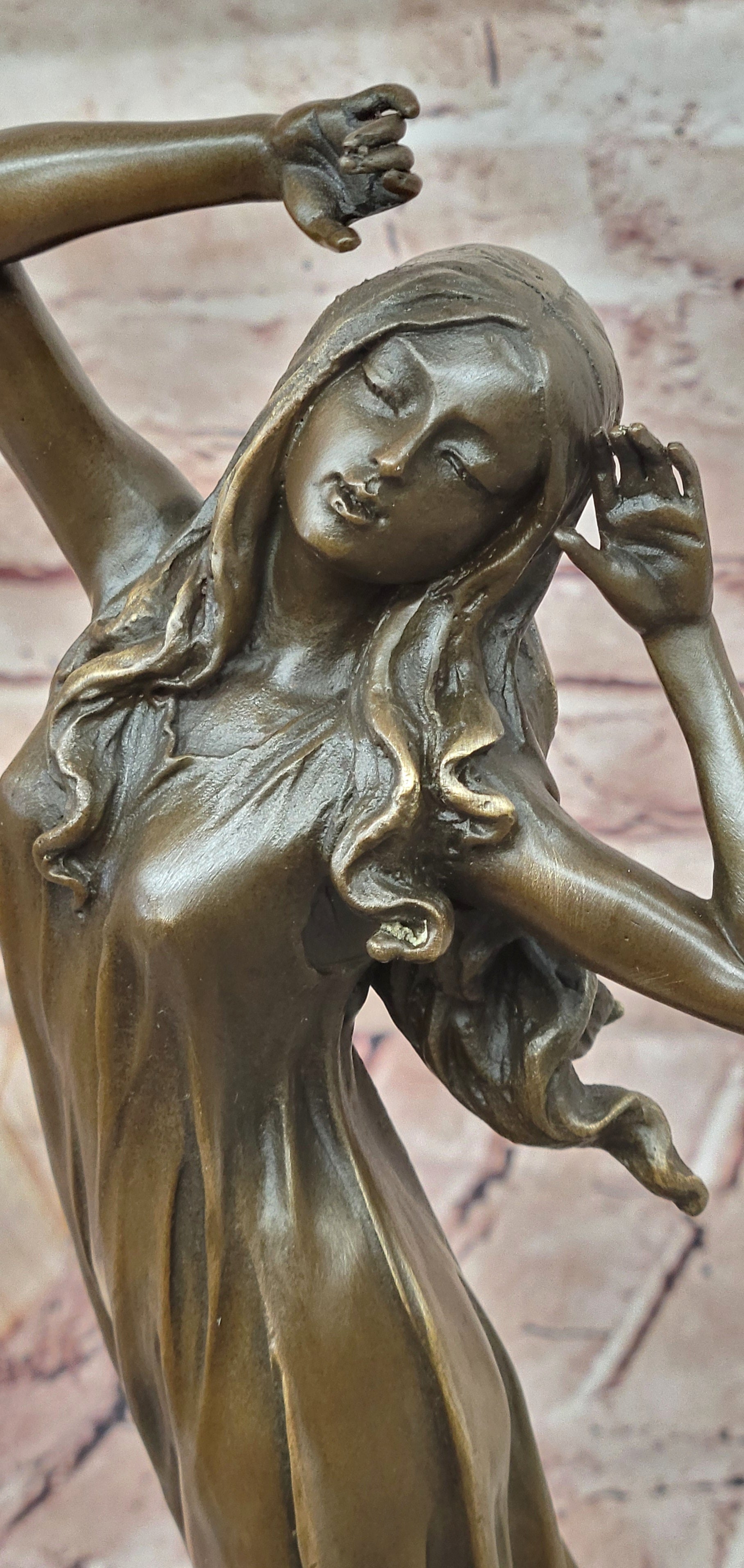 Signed Original Cesaro Mother Nature Genuine Bronze Sculpture Hot Cast