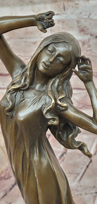 Signed Original Cesaro Mother Nature Genuine Bronze Sculpture Hot Cast