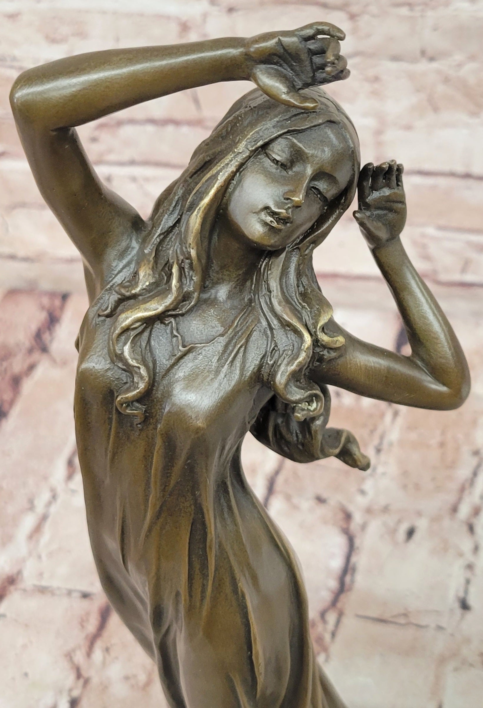 Signed Original Cesaro Mother Nature Genuine Bronze Sculpture Hot Cast