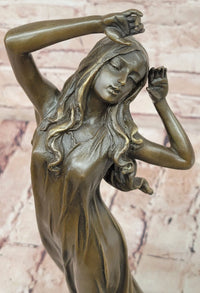 Signed Original Cesaro Mother Nature Genuine Bronze Sculpture Hot Cast