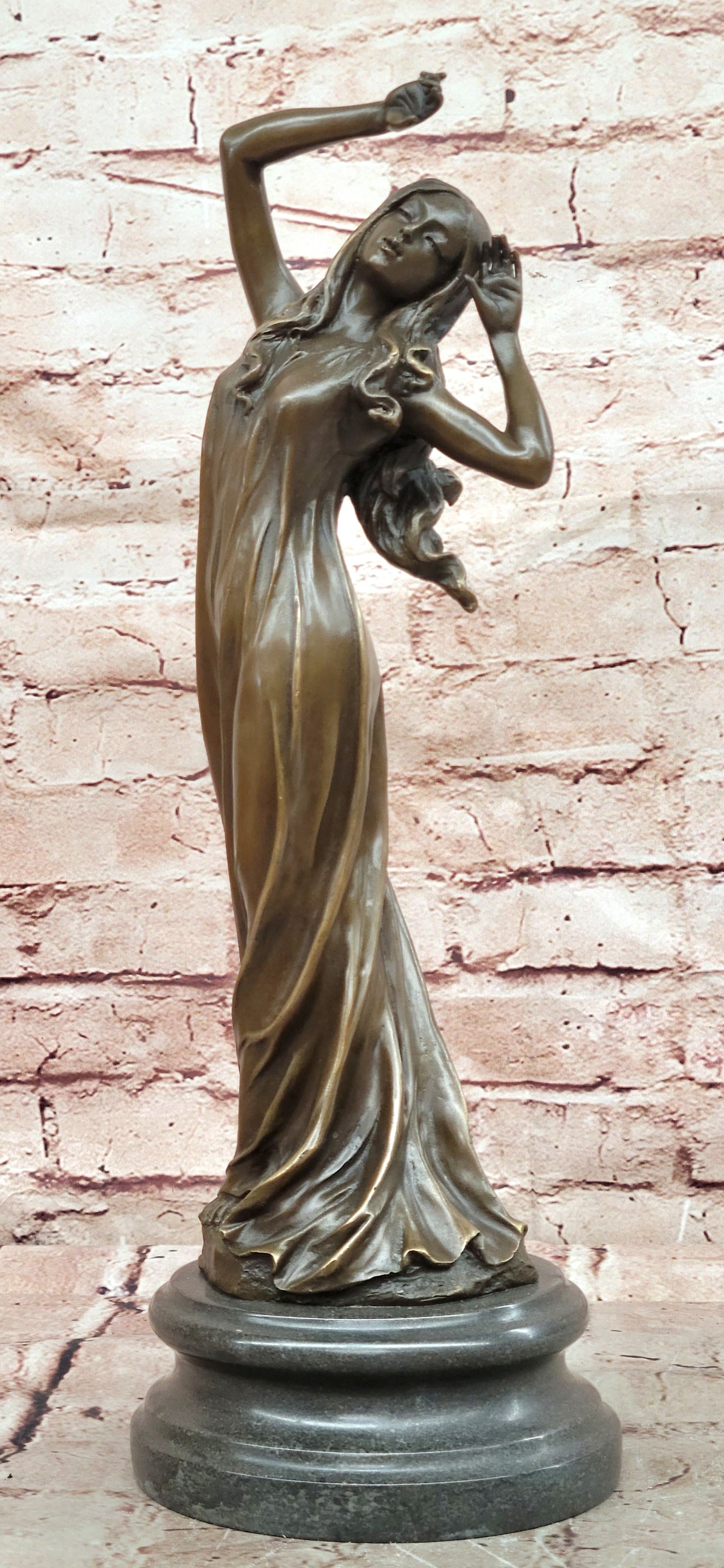 Signed Original Cesaro Mother Nature Genuine Bronze Sculpture Hot Cast