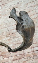Signed Original Mavchi Ballet Dancer with Voile Bronze Sculpture Figurine Statue