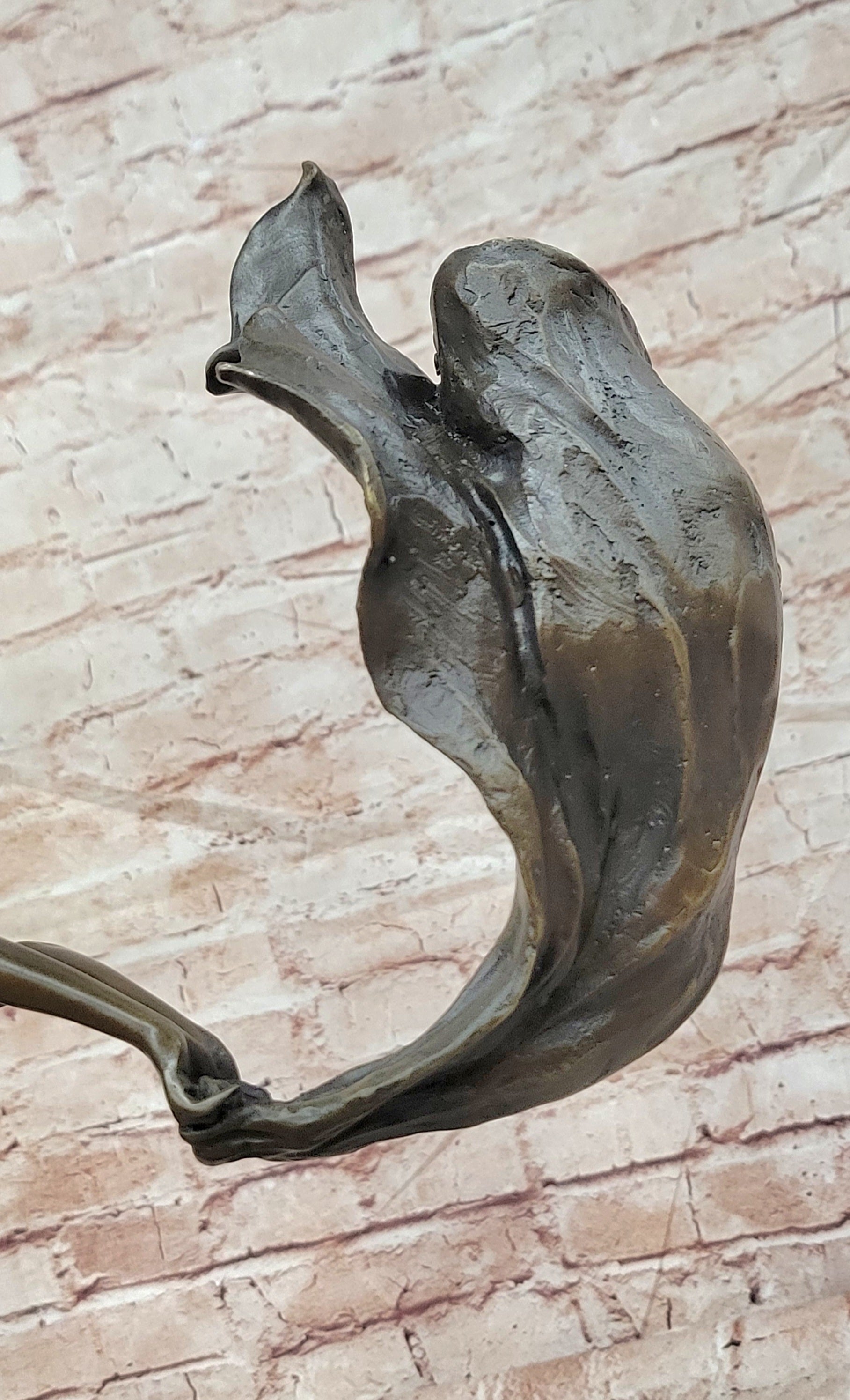 Signed Original Mavchi Ballet Dancer with Voile Bronze Sculpture Figurine Statue