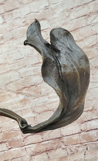 Signed Original Mavchi Ballet Dancer with Voile Bronze Sculpture Figurine Statue