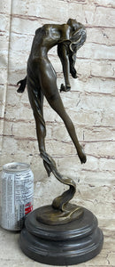 Scarf Dancer Pure Bronze Art Deco Signed Milo