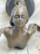 Scarf Dancer Pure Bronze Art Deco Signed Milo