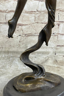 Scarf Dancer Pure Bronze Art Deco Signed Milo