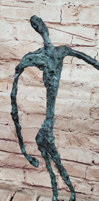 Abstract Modern Male Stick Genuine Bronze Sculpture