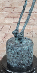 Abstract Modern Male Stick Genuine Bronze Sculpture