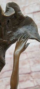 Bronze Sculpture Graceful Gymnast Suspended in Air Signed Cesaro Statue