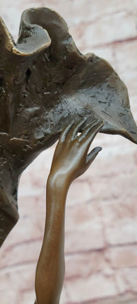 Bronze Sculpture Graceful Gymnast Suspended in Air Signed Cesaro Statue