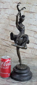 Spanish Flamenco Dancer Bronze Sculpture on Marble Base