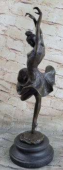 Spanish Flamenco Dancer Bronze Sculpture on Marble Base