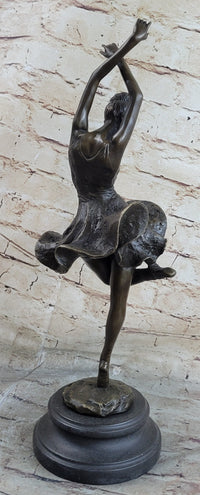 Spanish Flamenco Dancer Bronze Sculpture on Marble Base