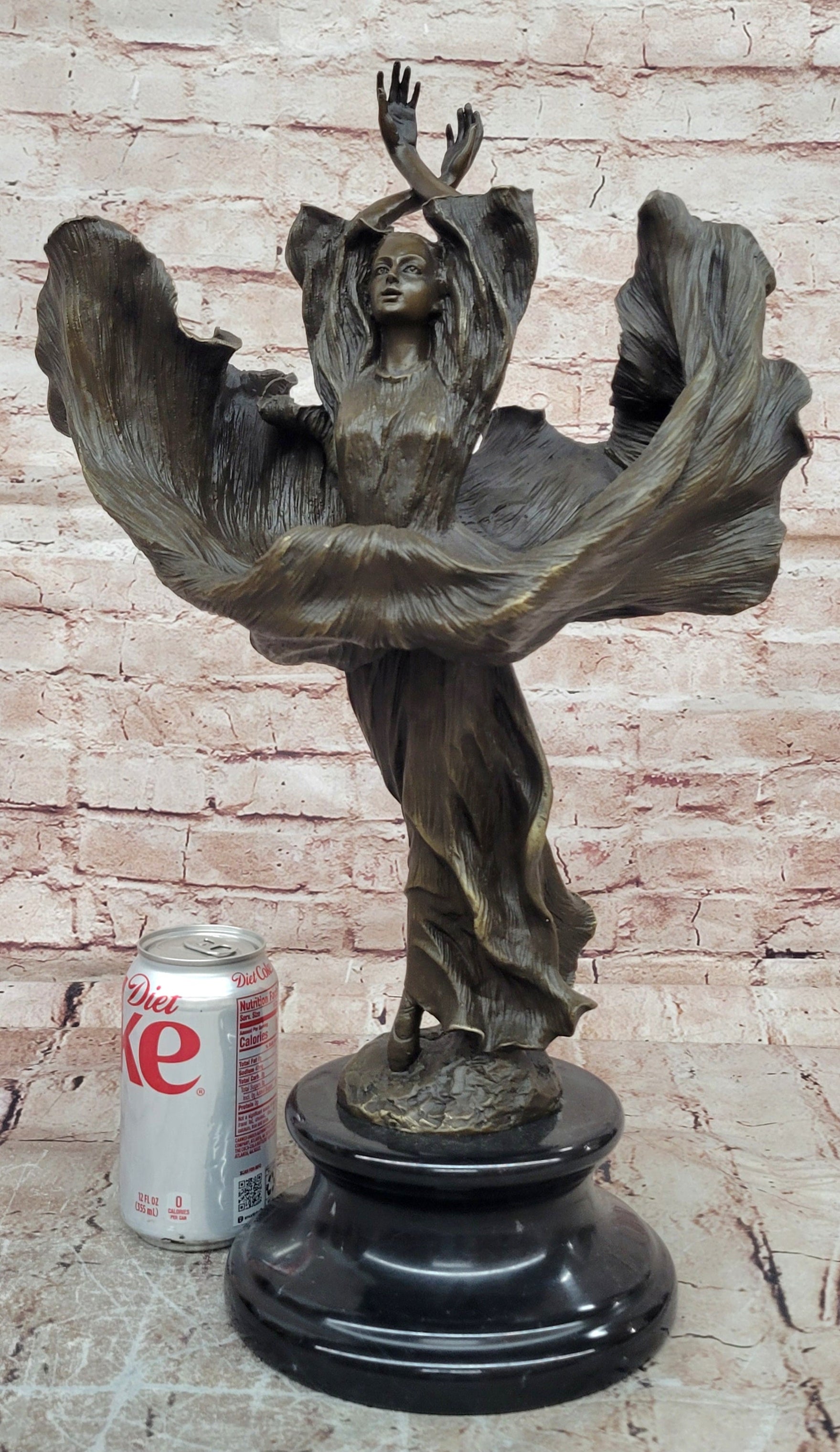 Original Artwork by Aldo Vitaleh Fashion Model Bronze Sculpture Statue