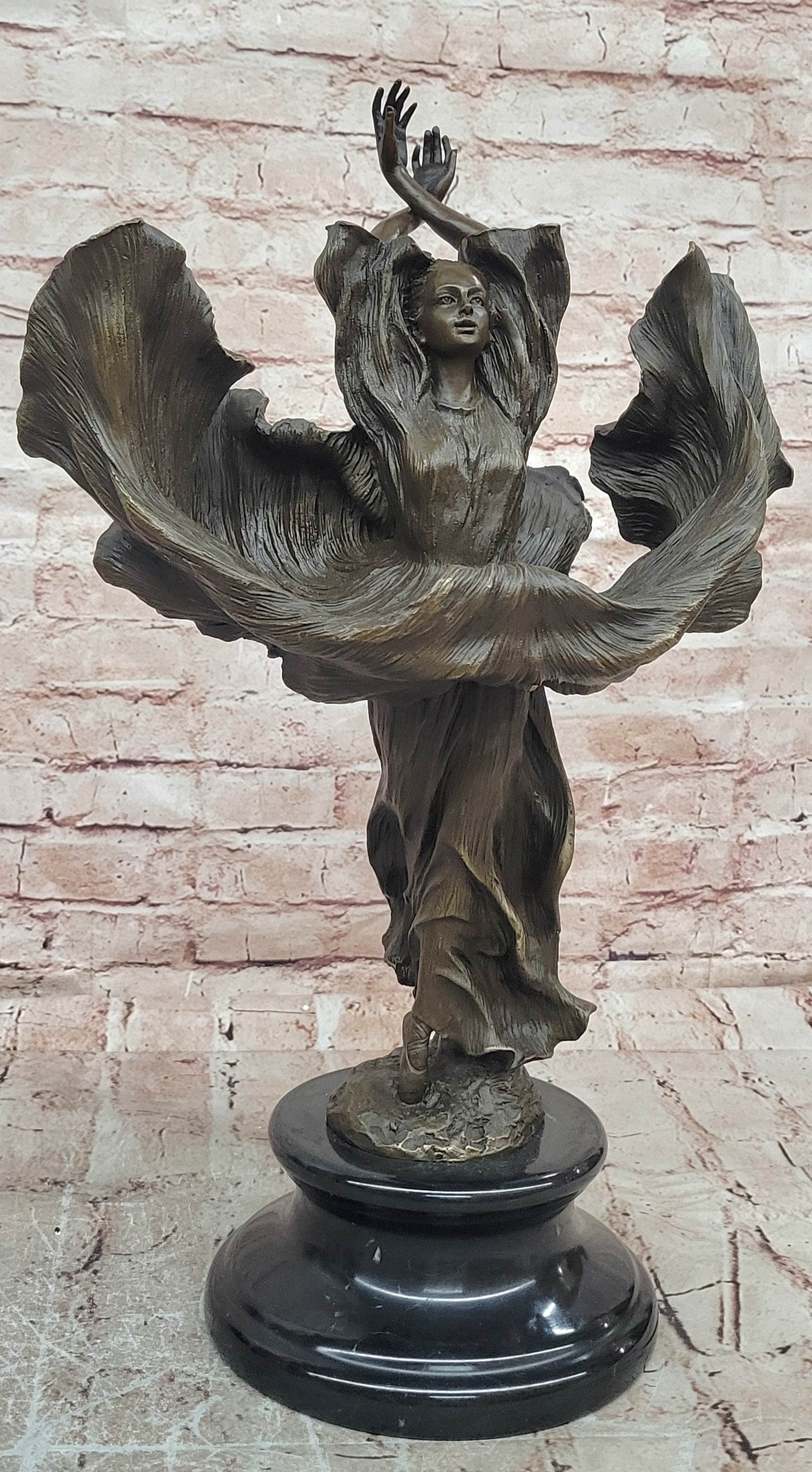 Original Artwork by Aldo Vitaleh Fashion Model Bronze Sculpture Statue