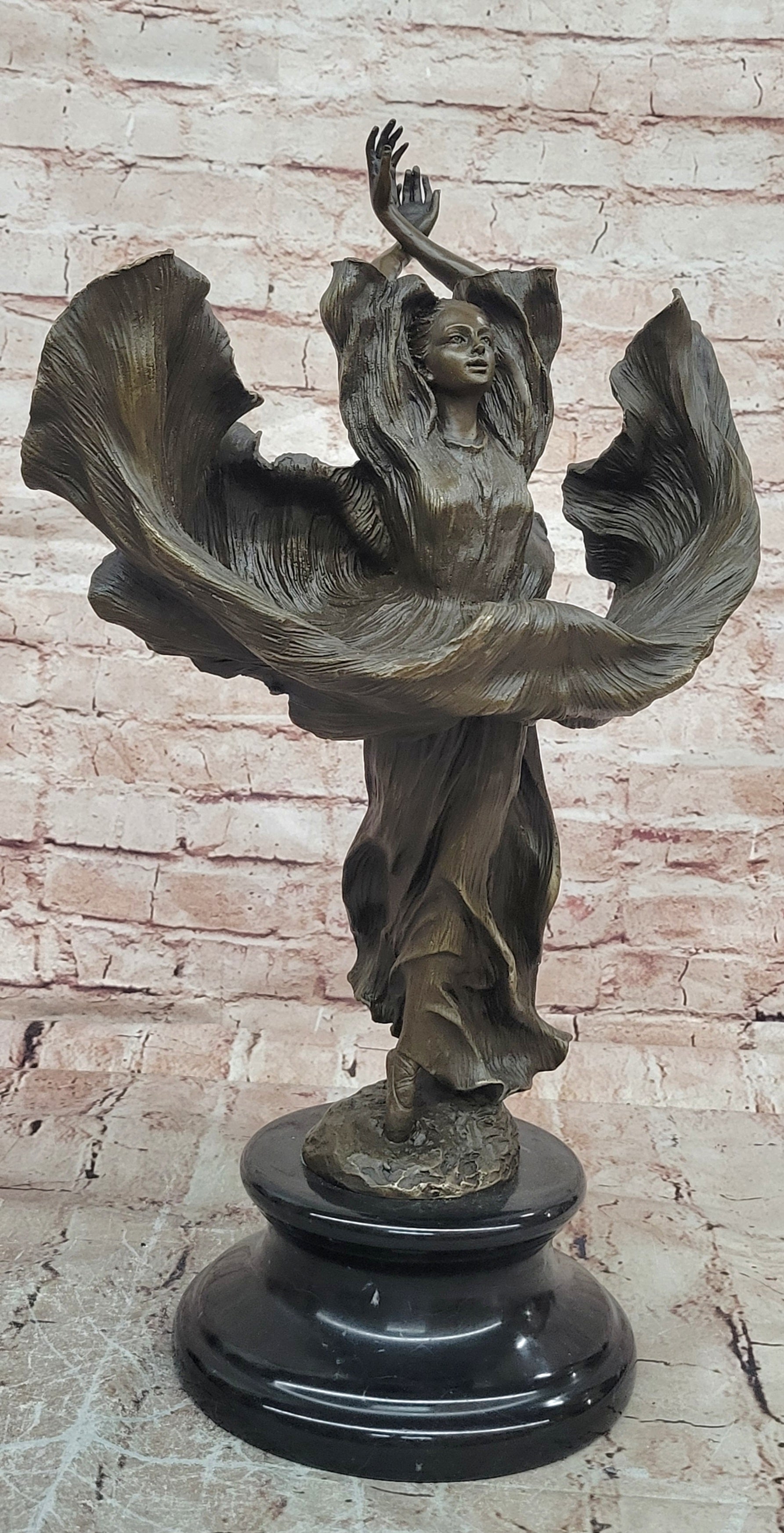 Original Artwork by Aldo Vitaleh Fashion Model Bronze Sculpture Statue