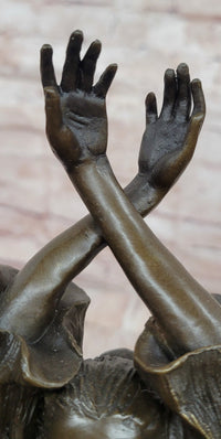 Original Artwork by Aldo Vitaleh Fashion Model Bronze Sculpture Statue