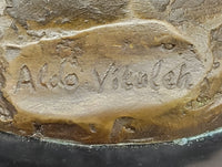 Original Artwork by Aldo Vitaleh Fashion Model Bronze Sculpture Statue