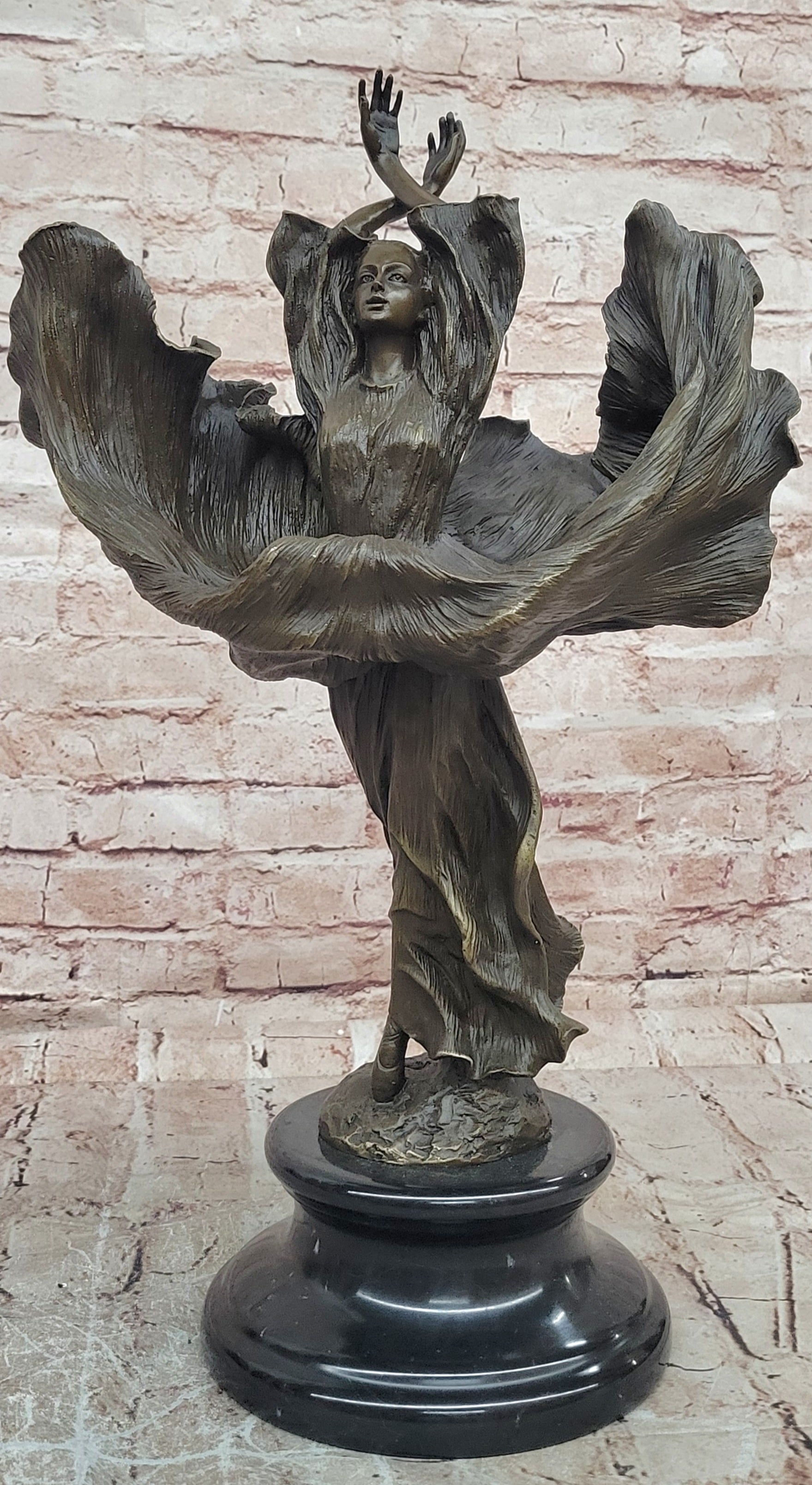 Original Artwork by Aldo Vitaleh Fashion Model Bronze Sculpture Statue