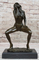 Nude Erotic Woman Walking a provocative Bronze Belle Sculpture