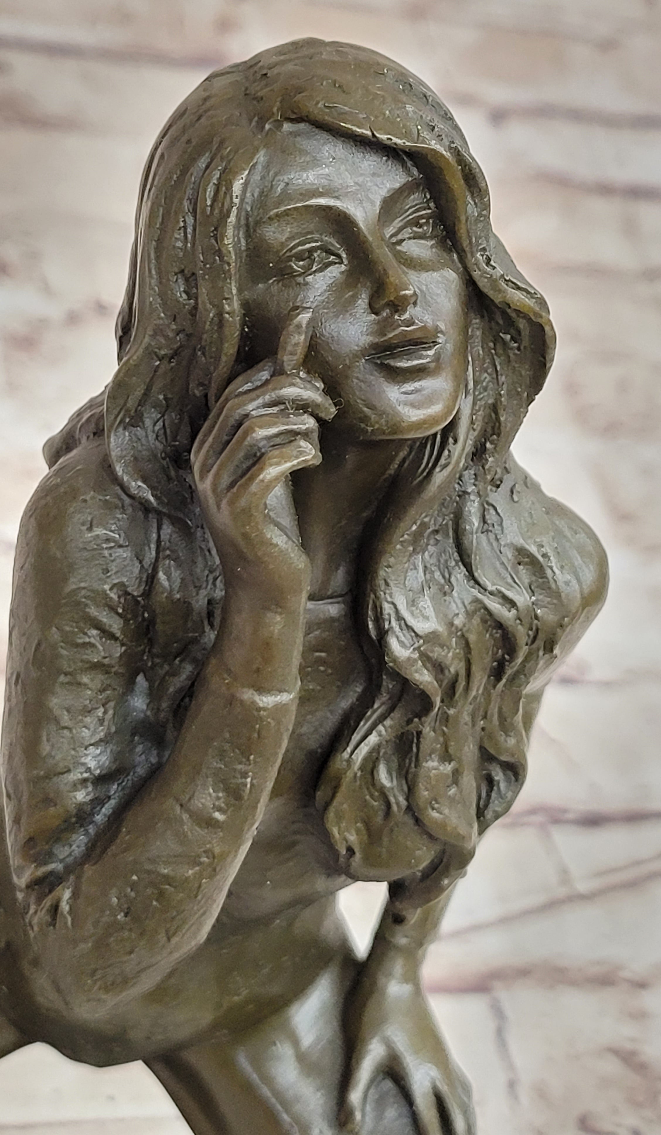 Nude Erotic Woman Walking a provocative Bronze Belle Sculpture