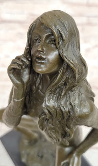 Nude Erotic Woman Walking a provocative Bronze Belle Sculpture