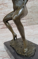Nude Erotic Woman Walking a provocative Bronze Belle Sculpture