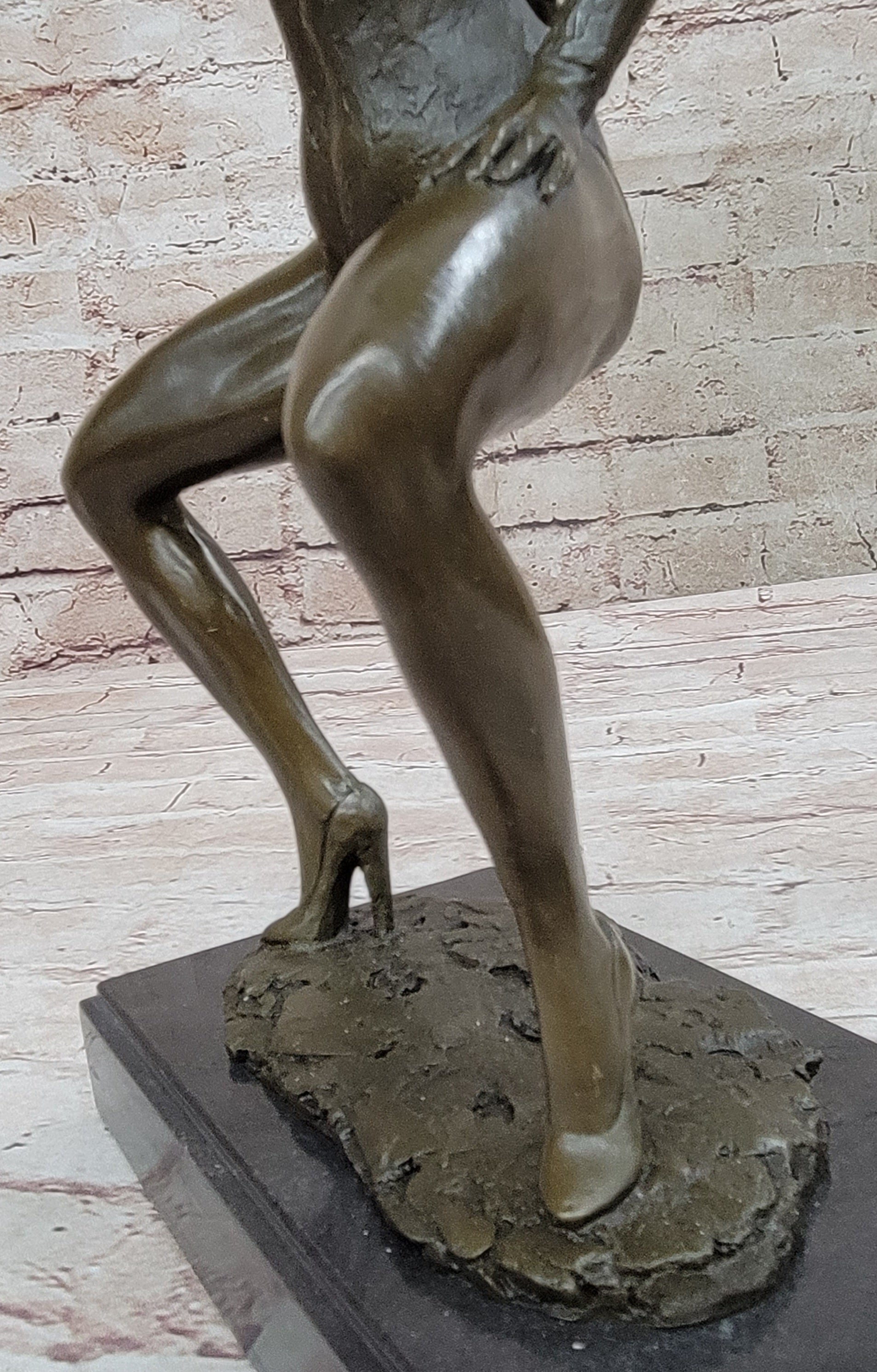 Nude Erotic Woman Walking a provocative Bronze Belle Sculpture