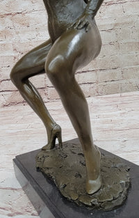 Nude Erotic Woman Walking a provocative Bronze Belle Sculpture